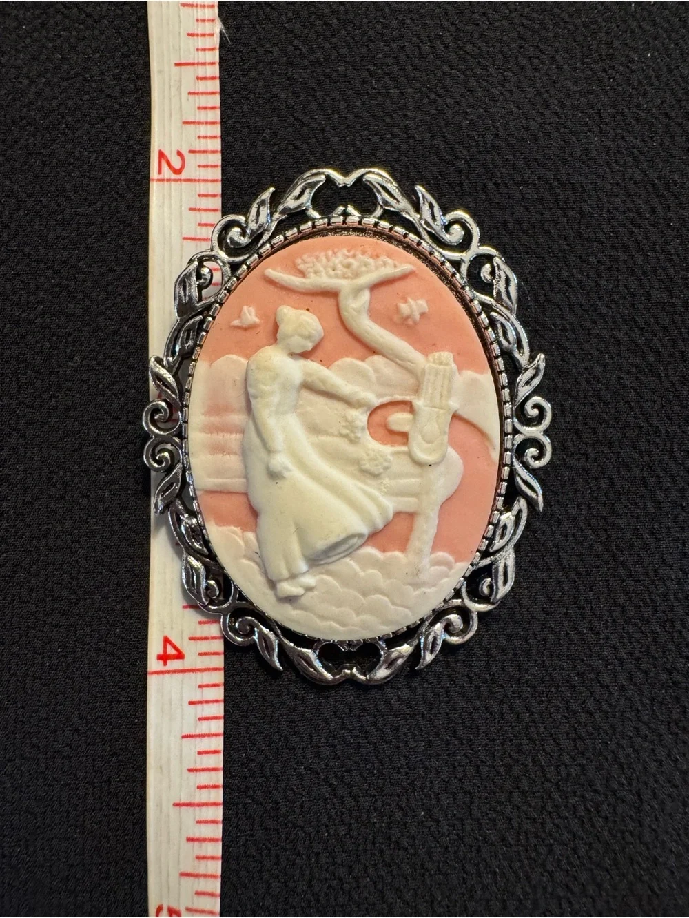 Vintage Mythological Figural Cameo Brooch